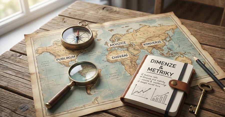 Orientace v&nbsp;účtu Google Analytics 